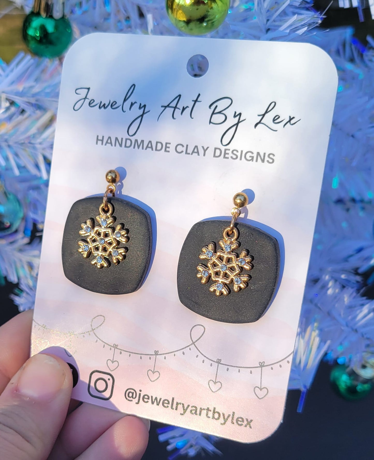 Gold Snowflake Charm Dangles