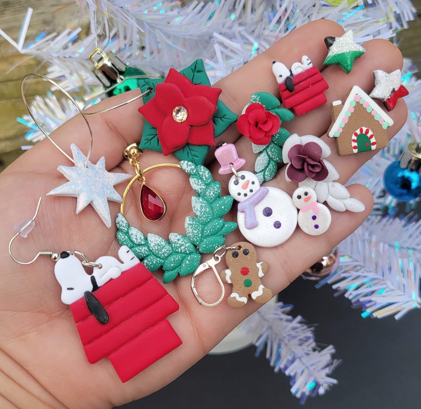 Classic Poinsettia Hoops