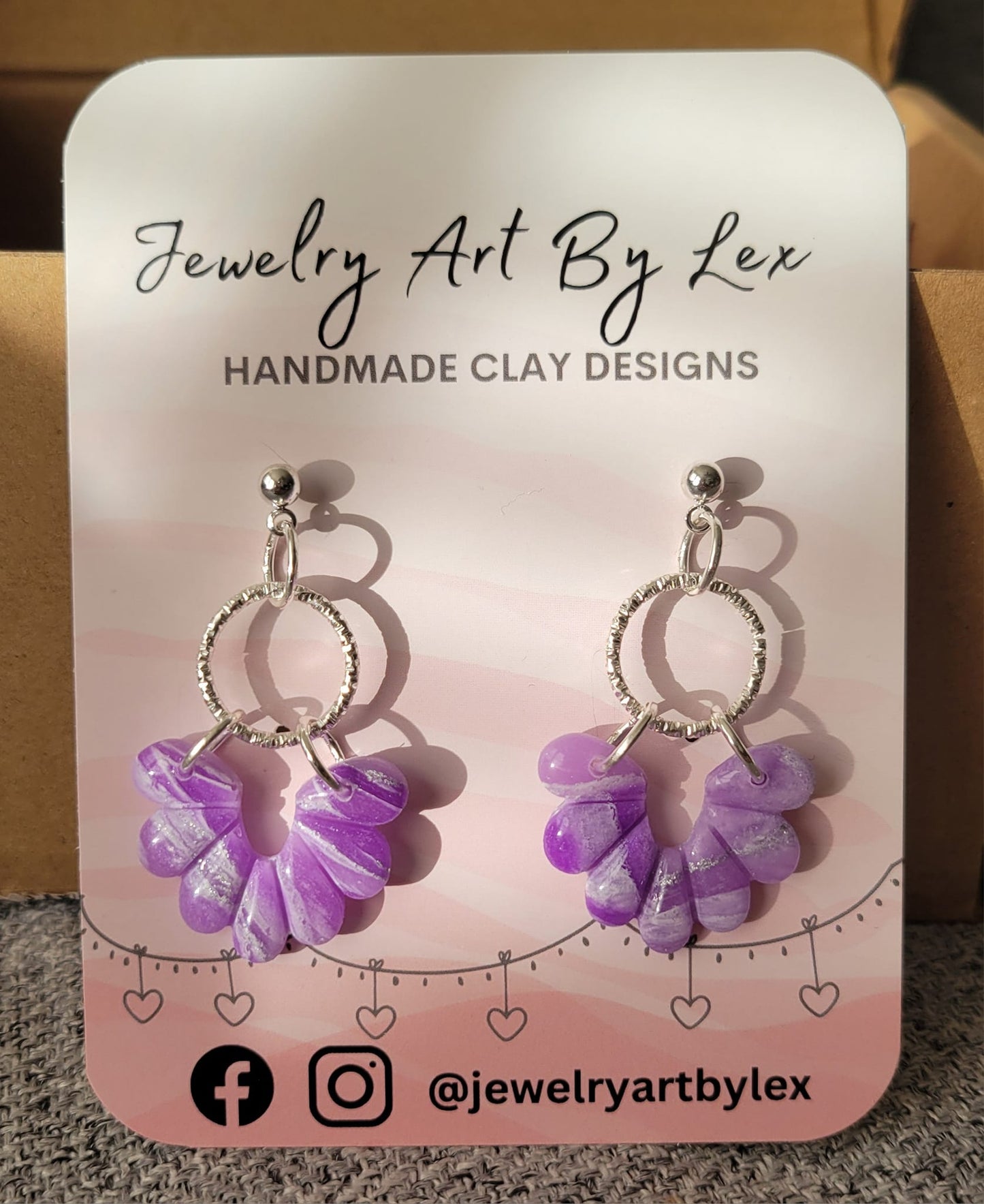 Amethyst Scalloped Dangle