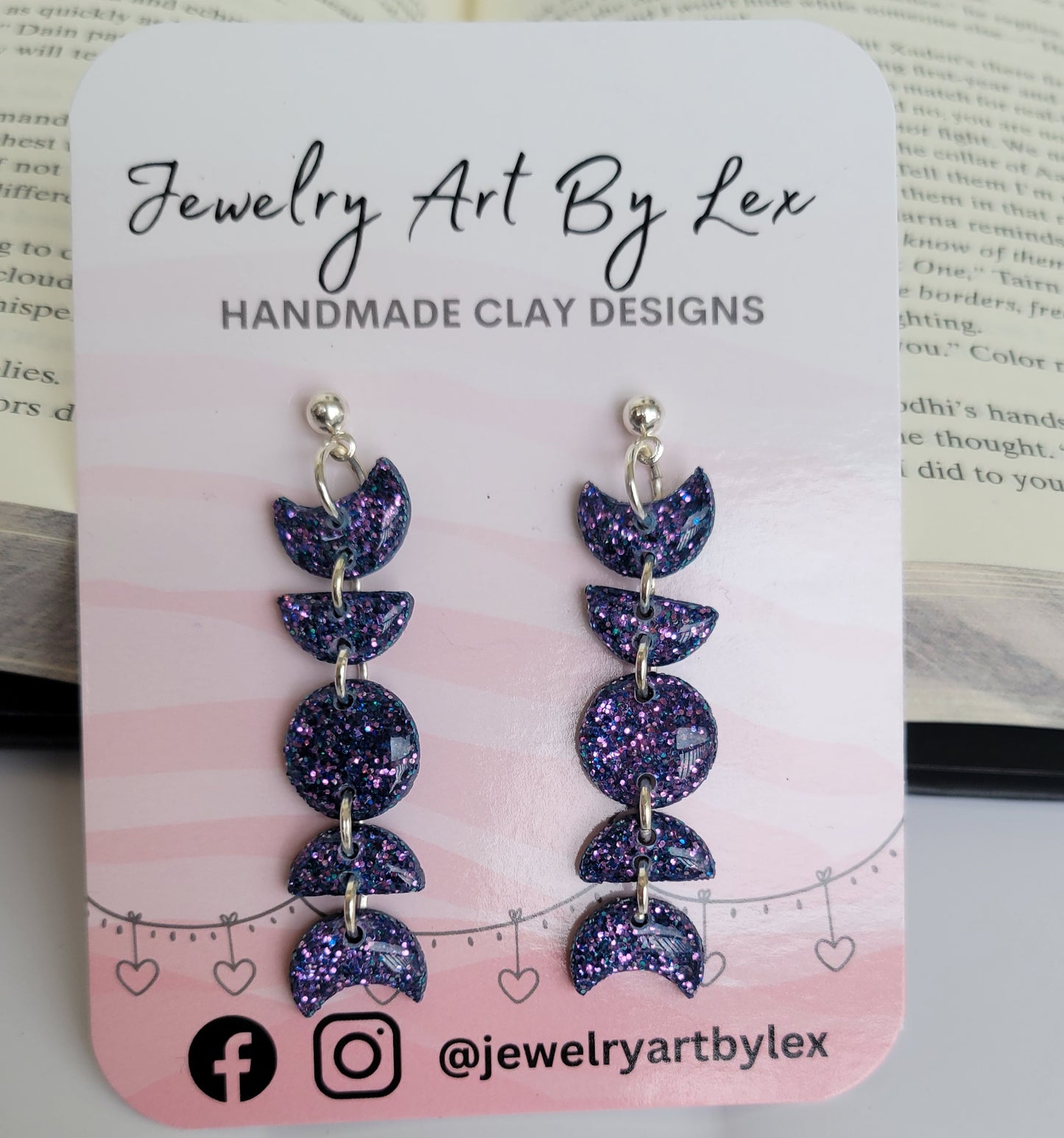 Galactic Glitter Moon Phase Dangles