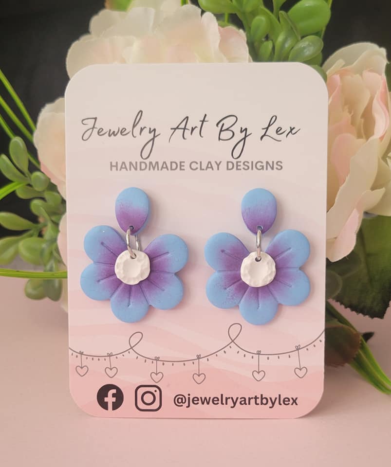 Blue/Purple Flower Dangles