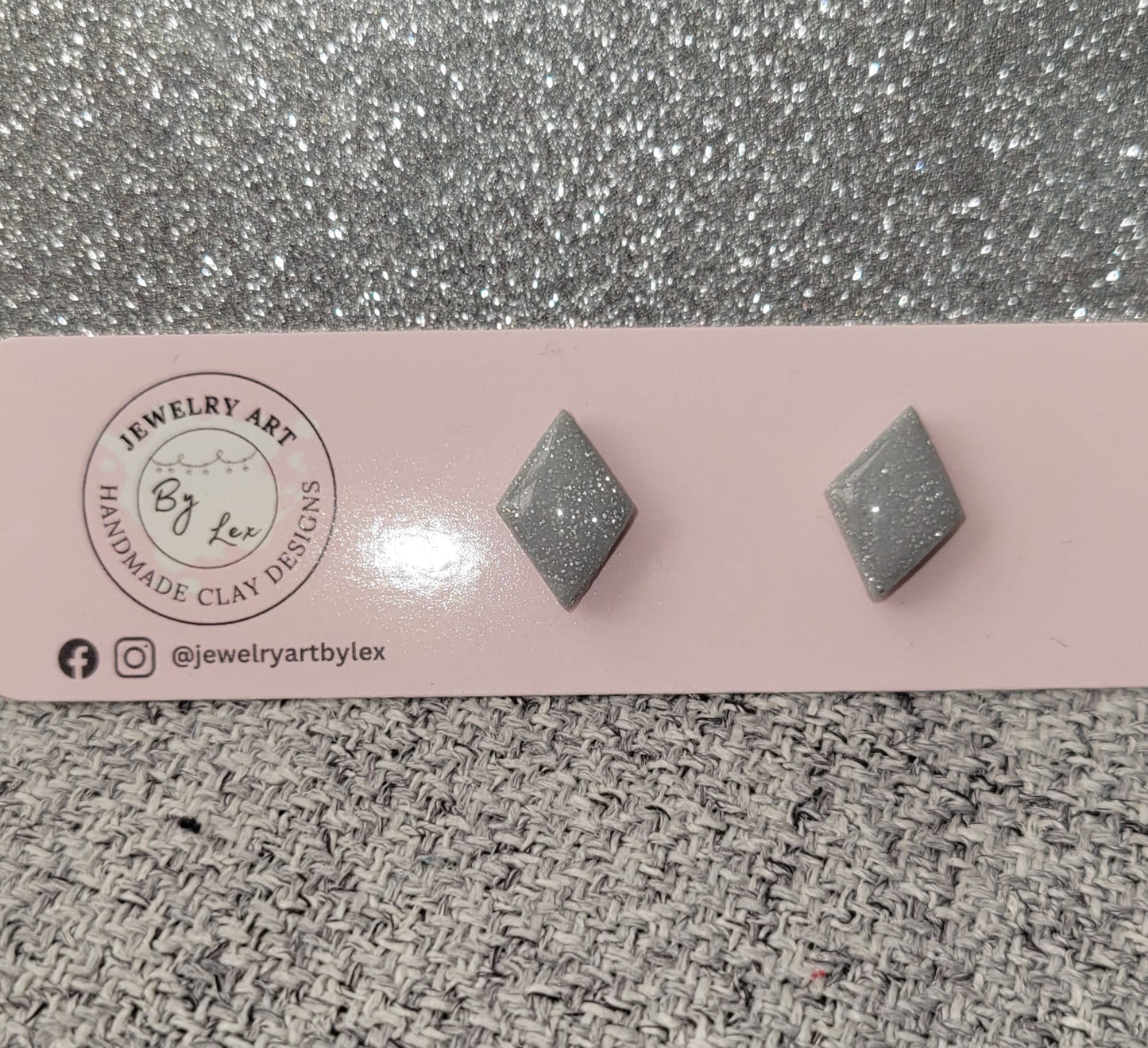 Glitter Stone Diamond Studs