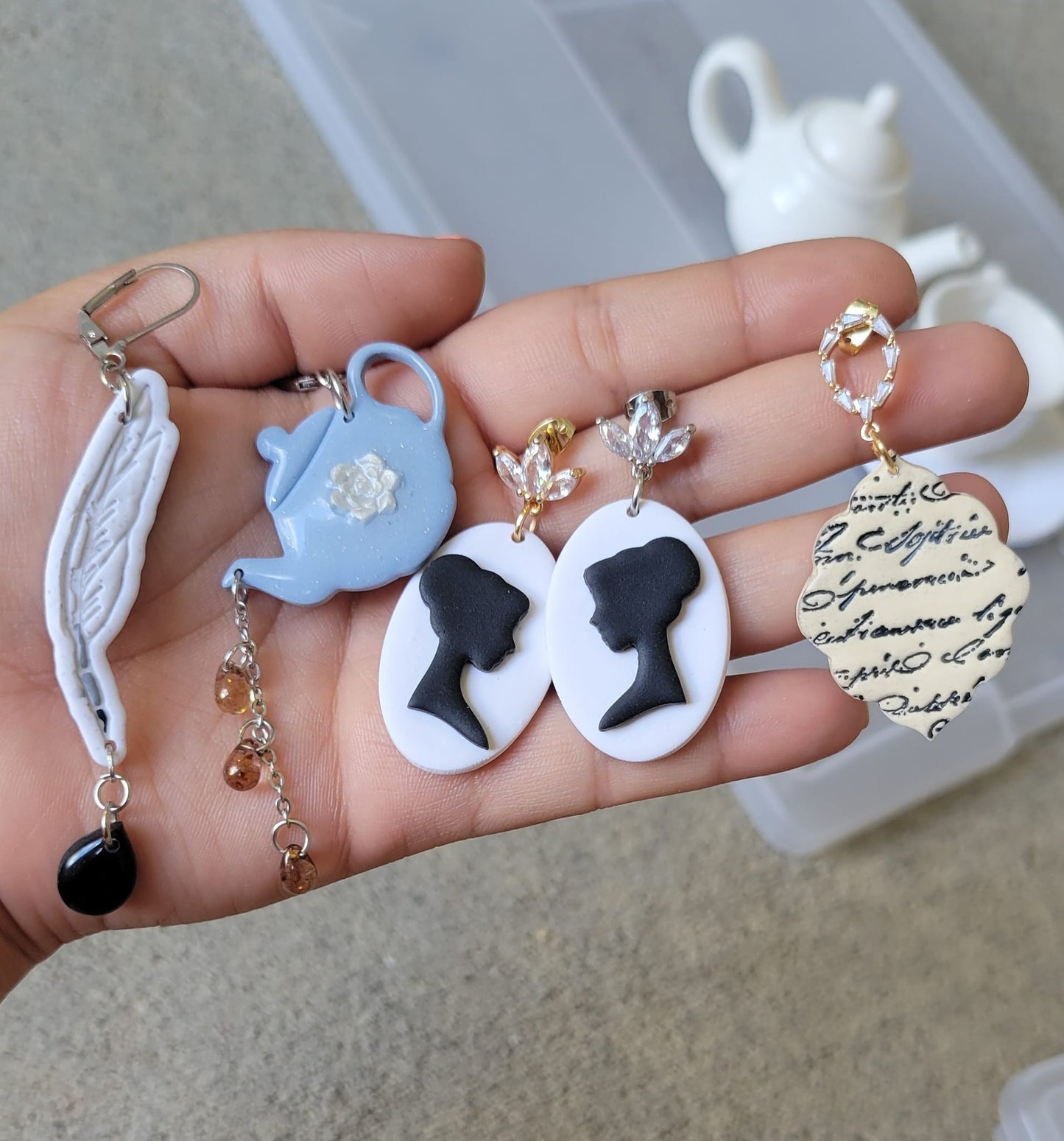 Lady Whistledown Dangles- Silver