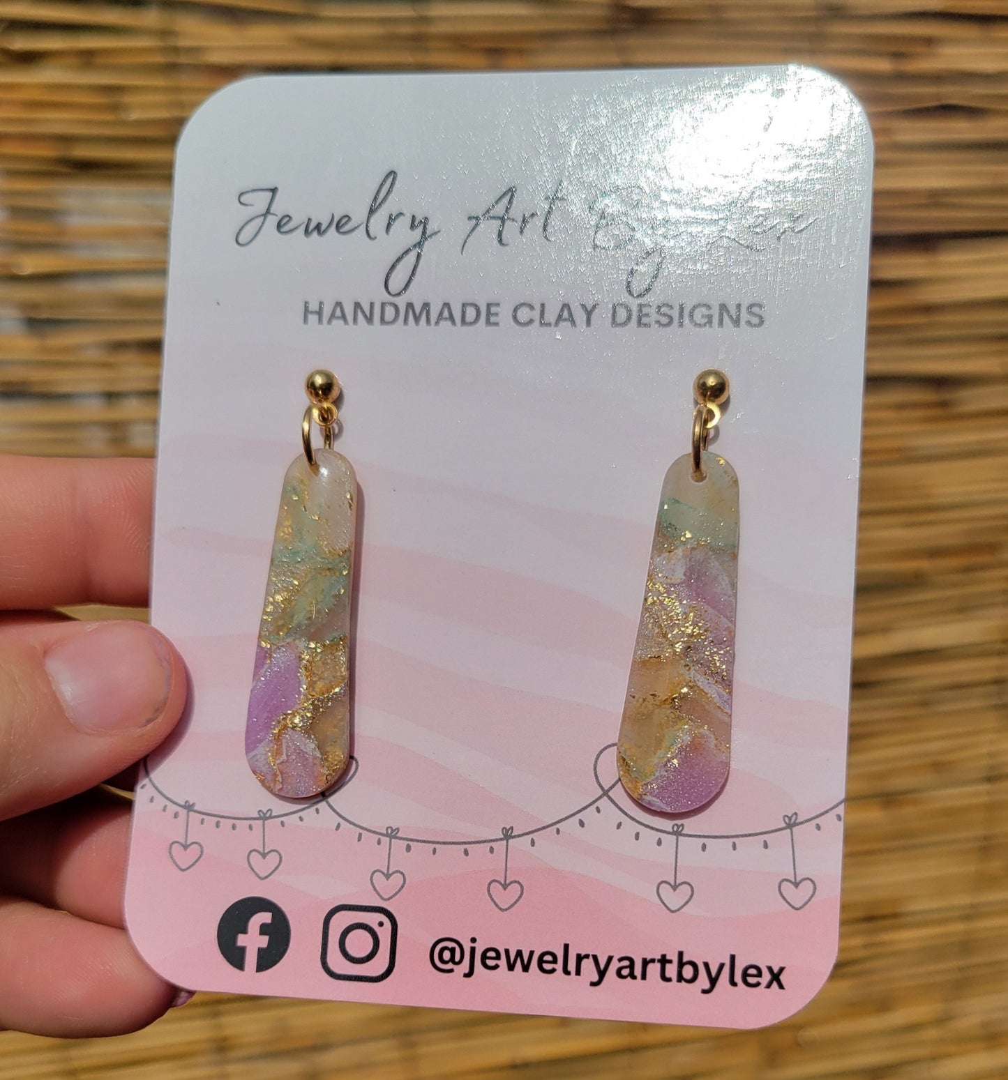 Lilac/Sage Marbled Drops