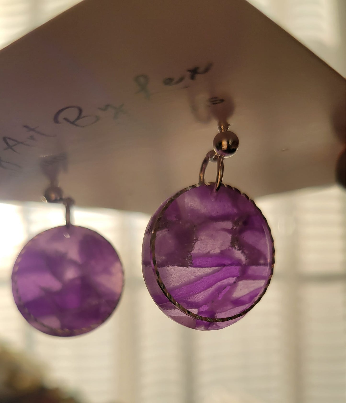 Amethyst Circle Dangles