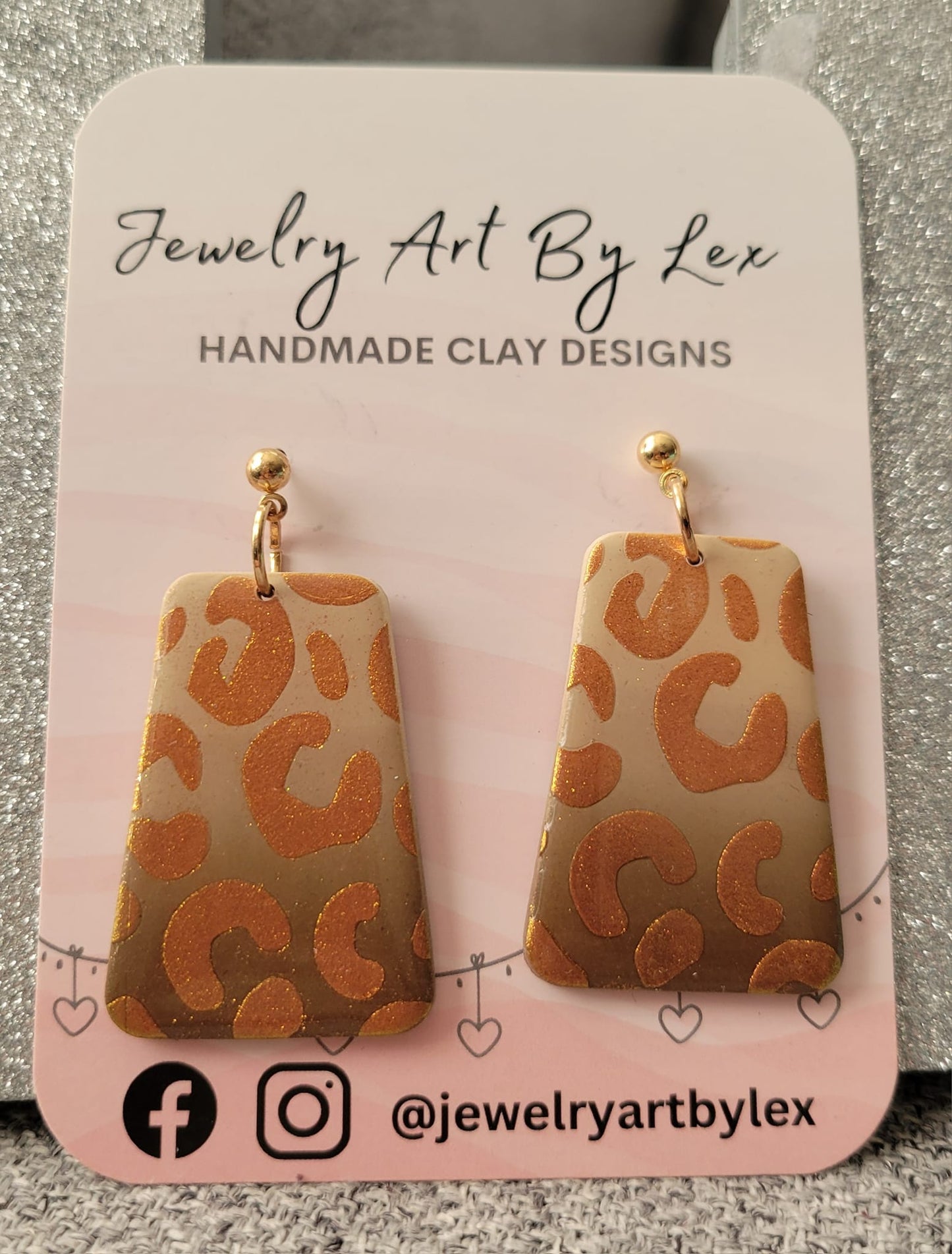 Cheetah Print Statement Dangles
