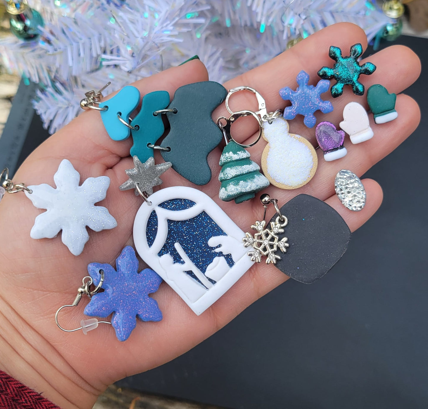 Silver Snowflake Charm Dangles