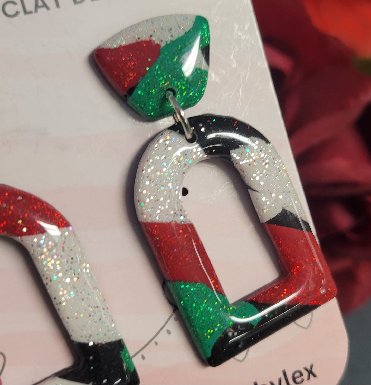 Christmas Glitter Window Dangles