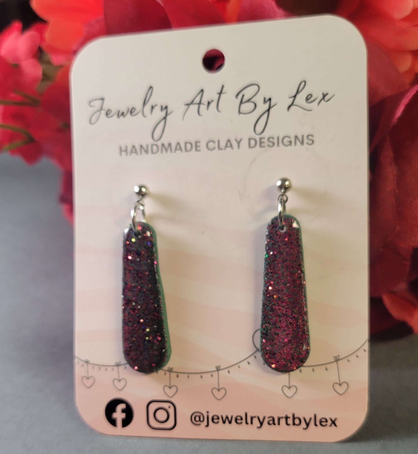 Green/Red Glitter Drops