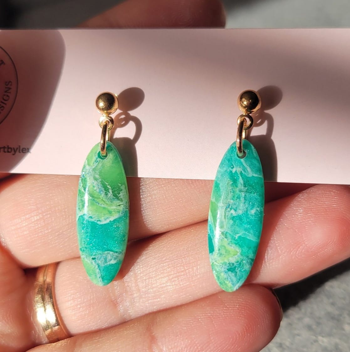 Spring Green Marble Drops