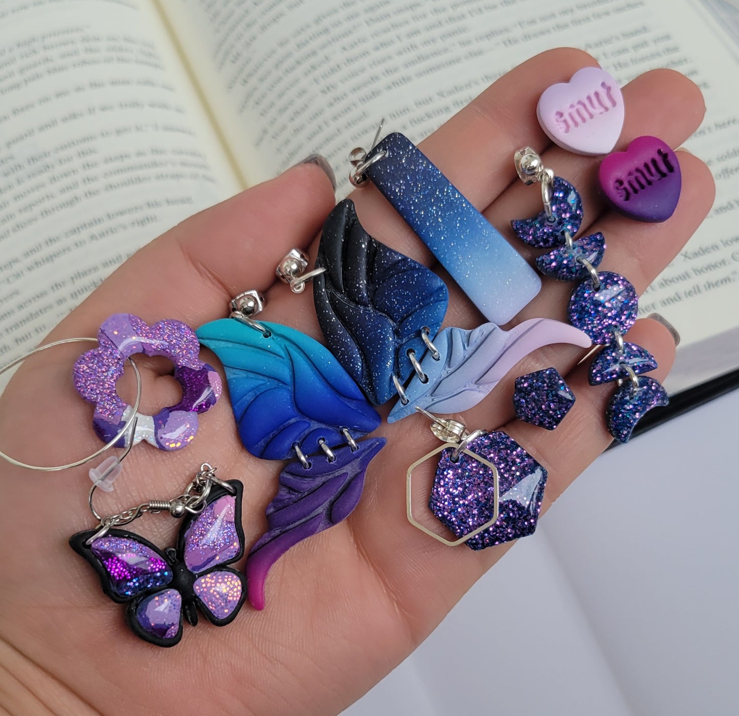 Galactic Glitter Moon Phase Dangles