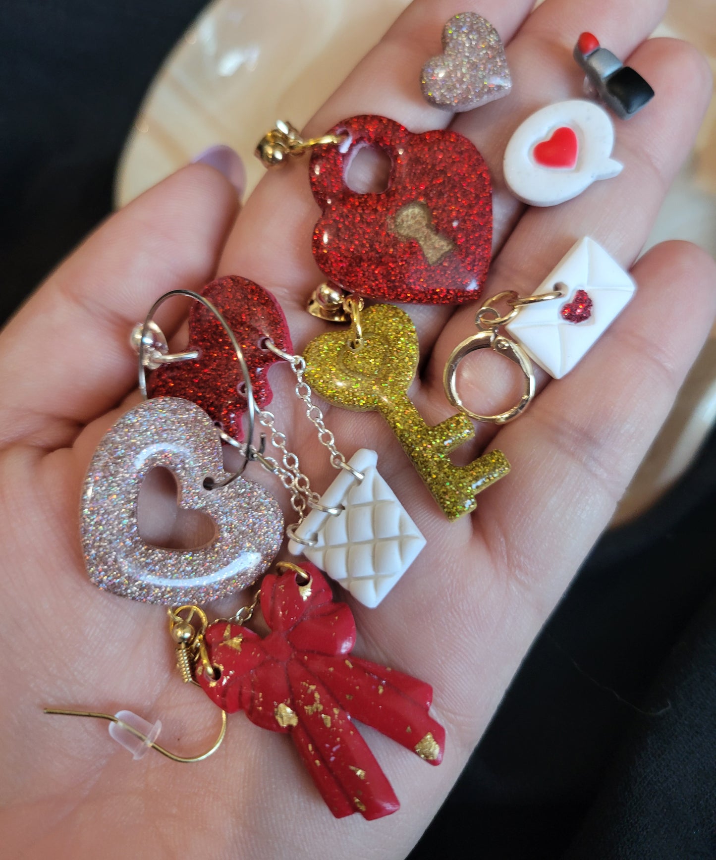 Red Bow Dangles