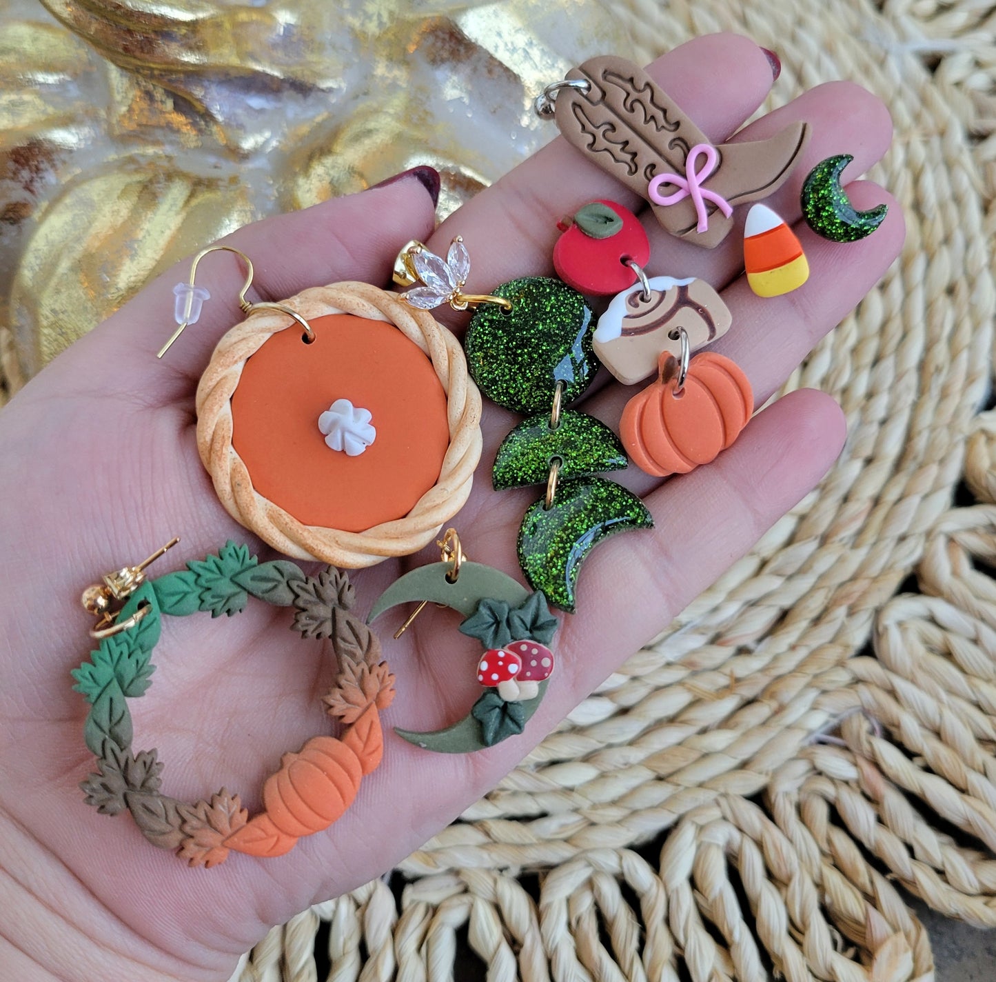 Autumn Wreath Dangles