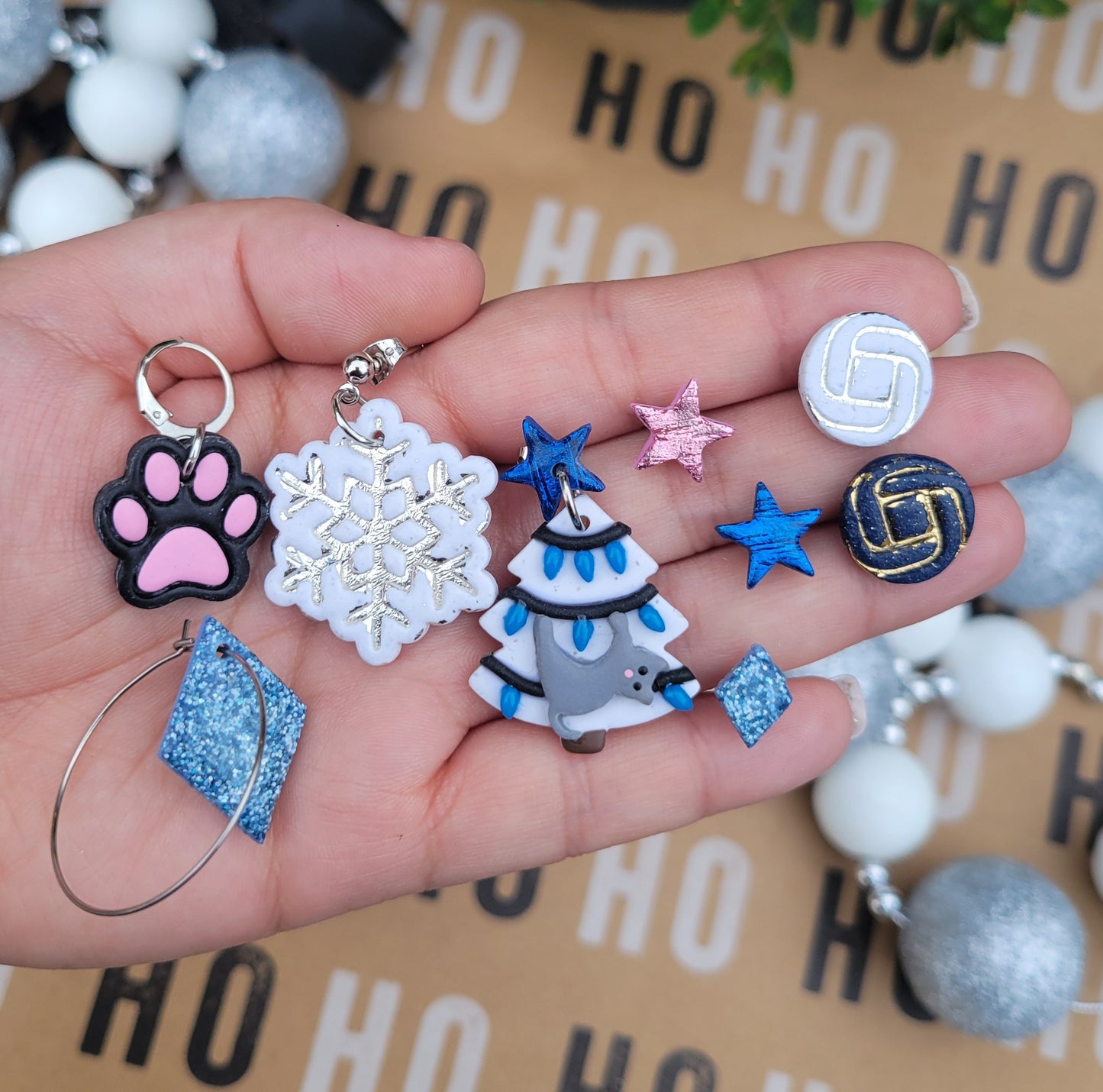 Frosted Glitter Hoops