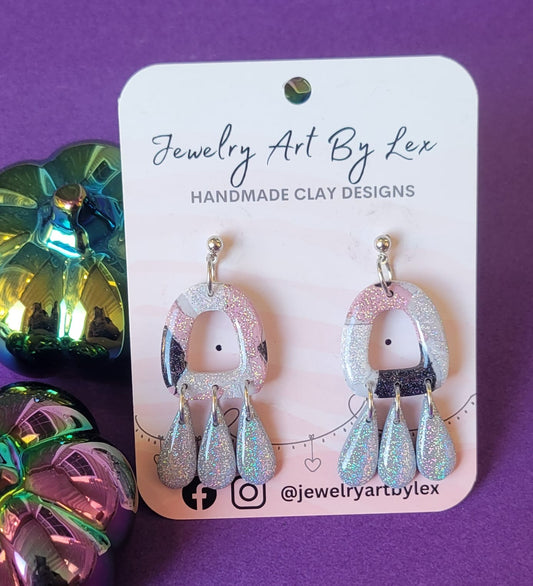 Neutral Holo Chandelier Dangles