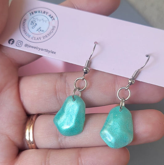 Faux Mint Pearl Gem Dangle