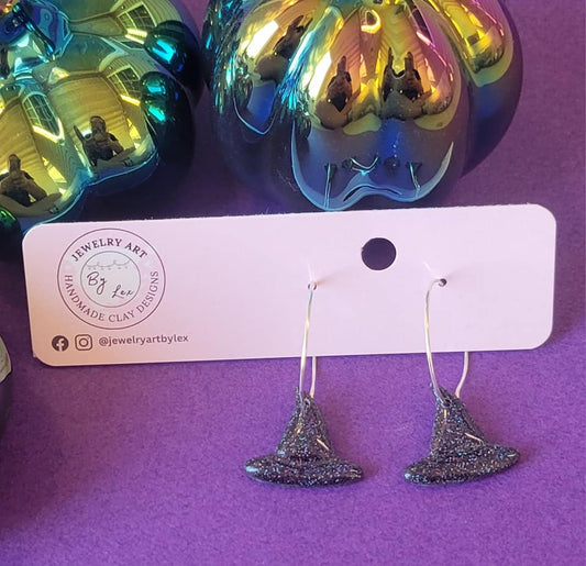 Glitter Witch Hat Hoops