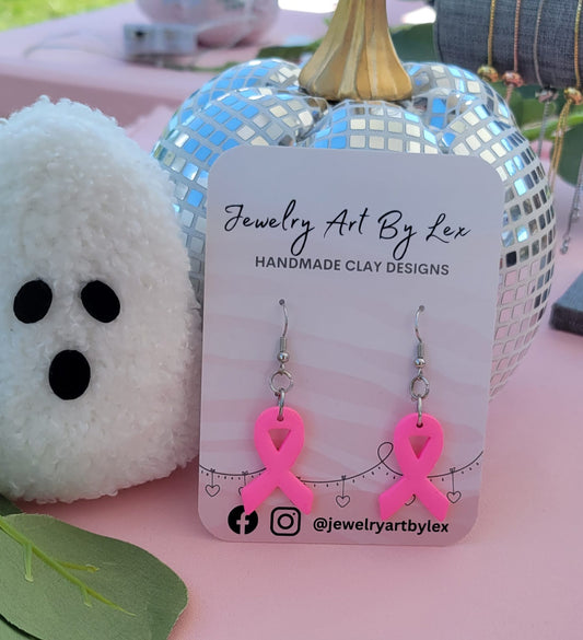 Breast Cancer Ribbon Dangles