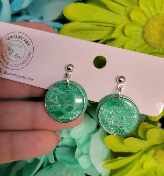 Irish Marble Circle Dangles