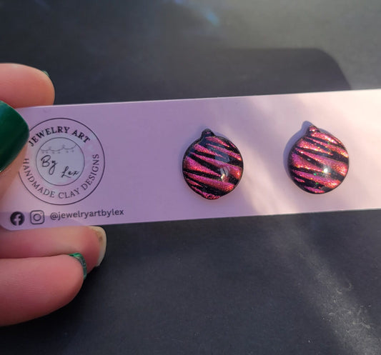 Pink Duo Ornament Studs