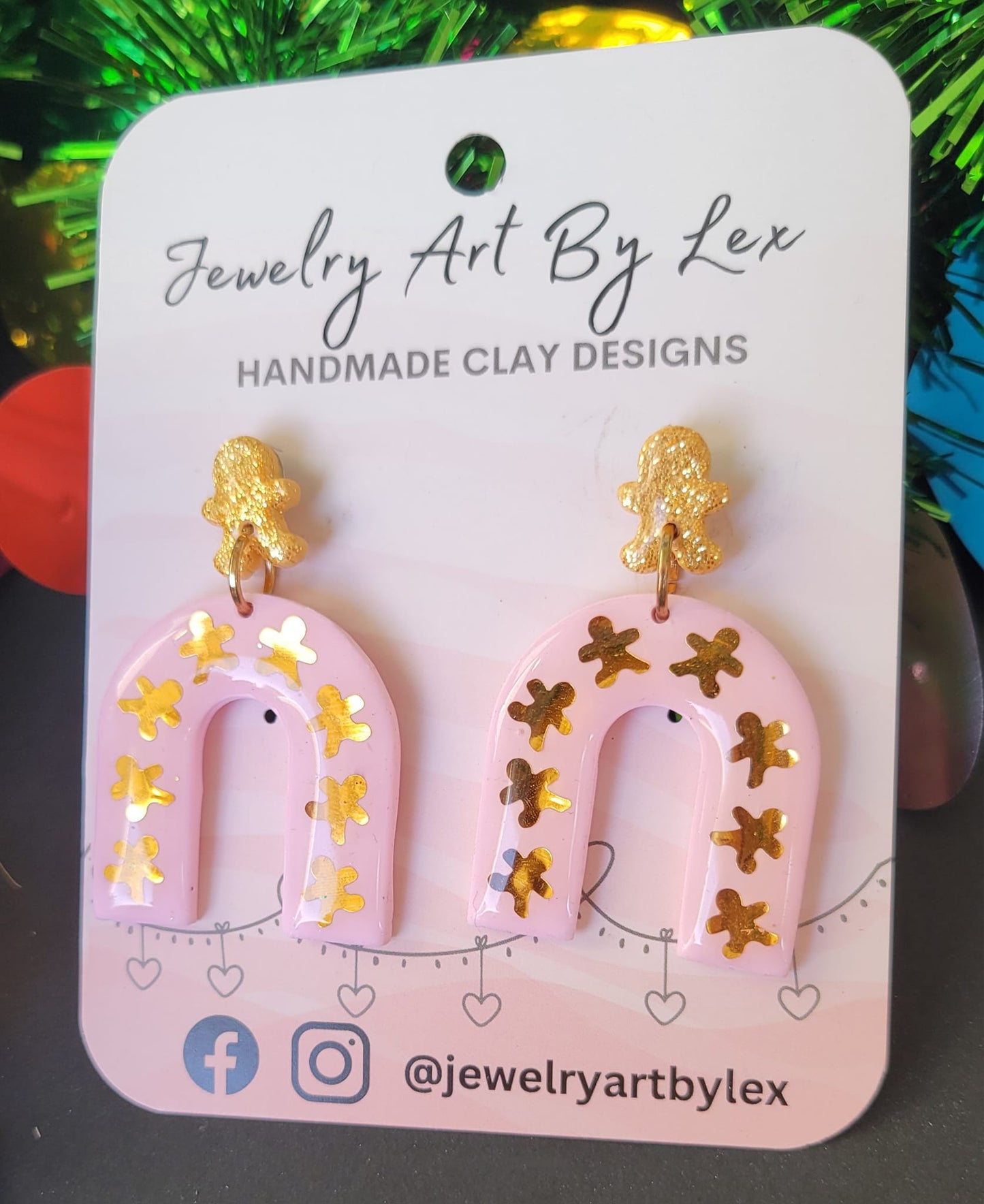Golden Gingerbread Arch Dangles