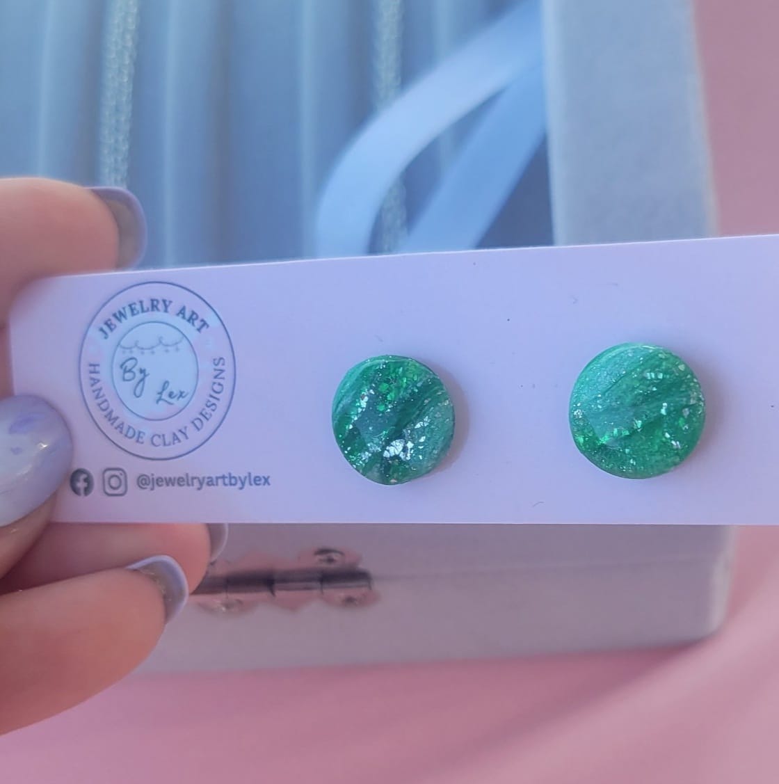 Emerald Circle Studs