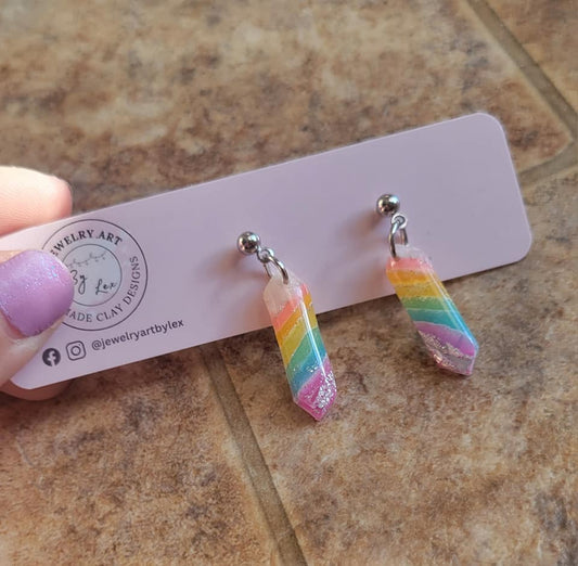 Rainbow Agate Crystal Drops