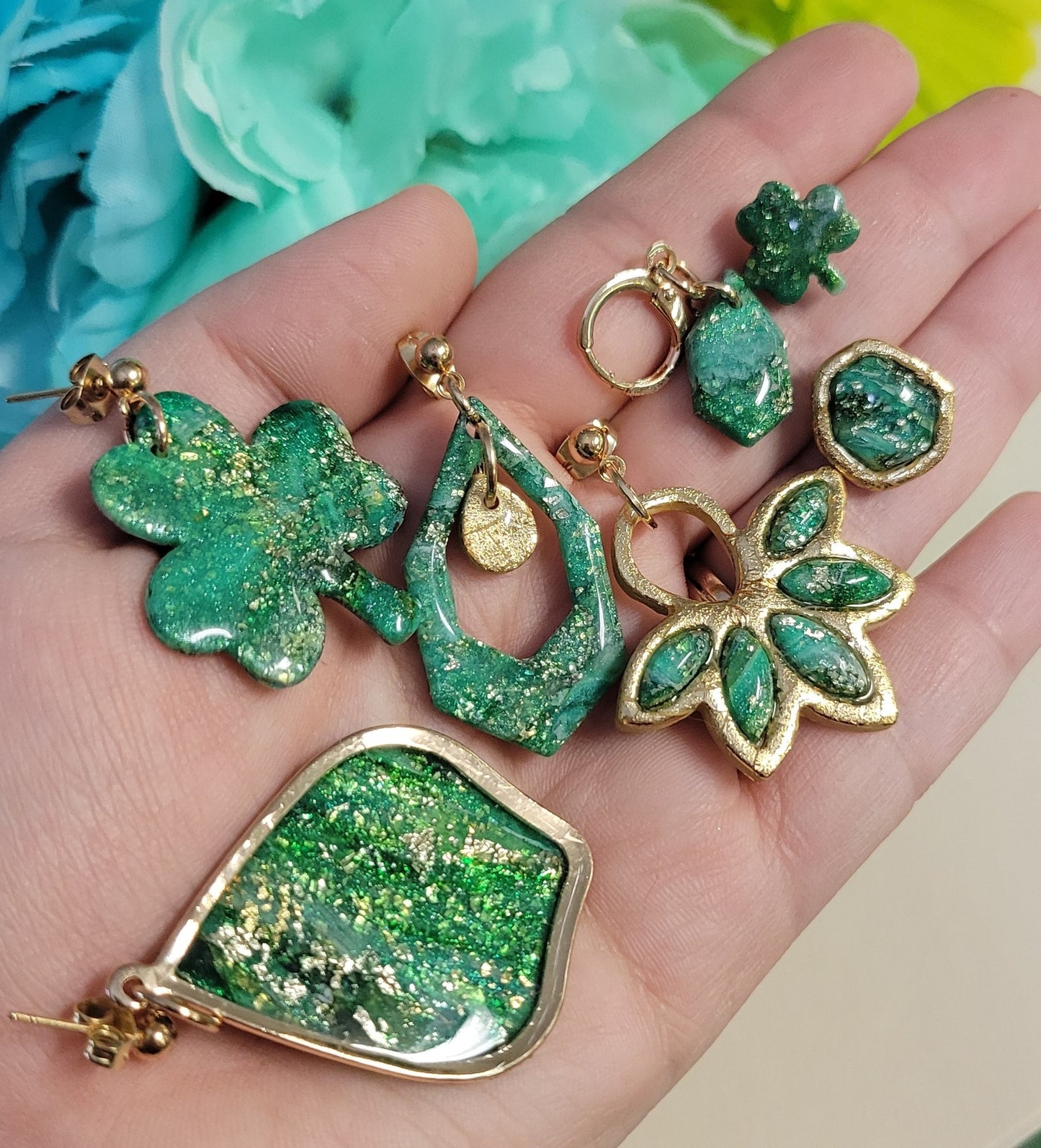 Patrick’s Gold Clover Studs