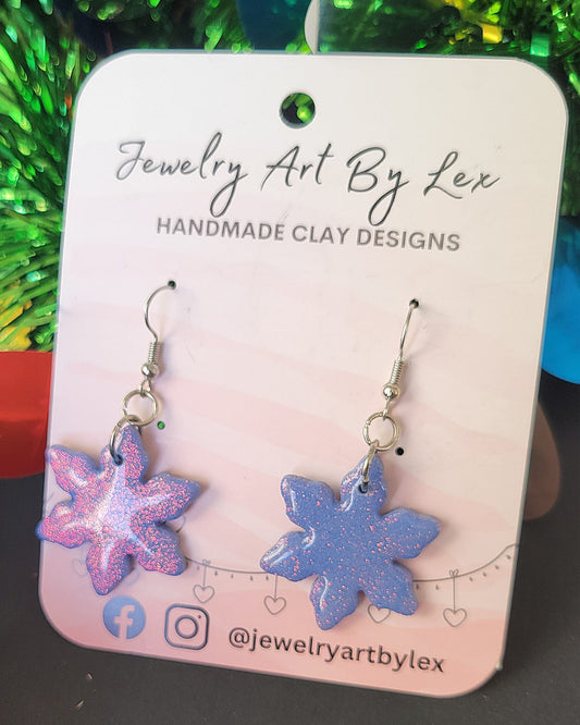 Duo Glitter Snowflake Dangles