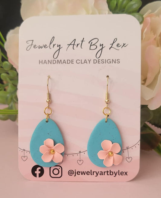 Floral Robin’s Egg Dangles