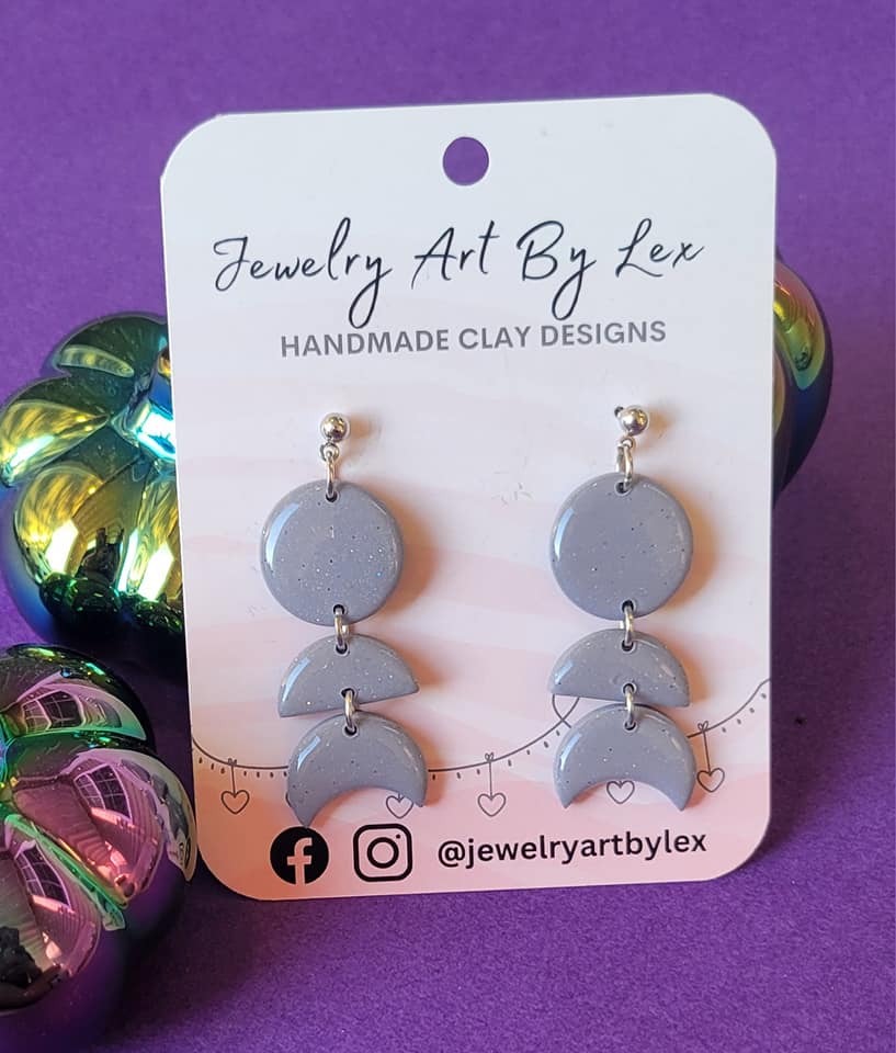 Stone Shimmer Moon Phase Dangles