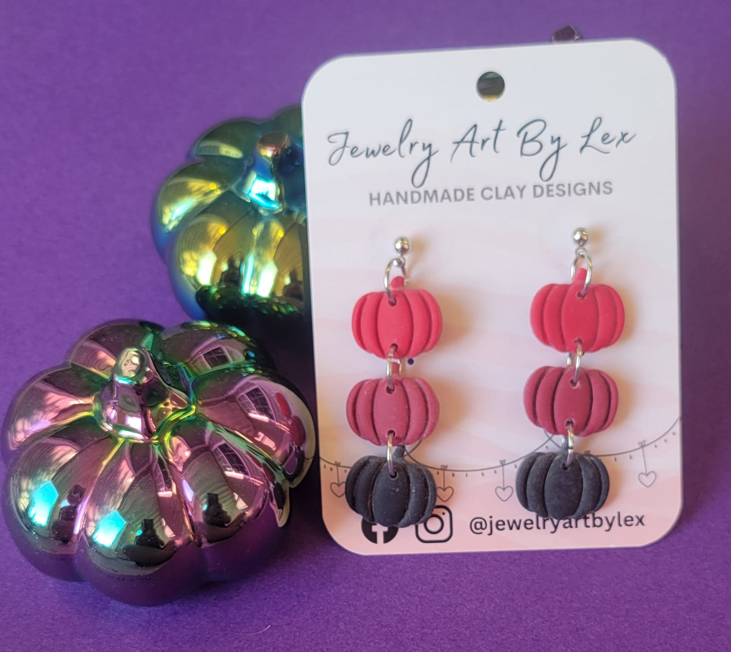 Vampire Pumpkin Stack Dangles