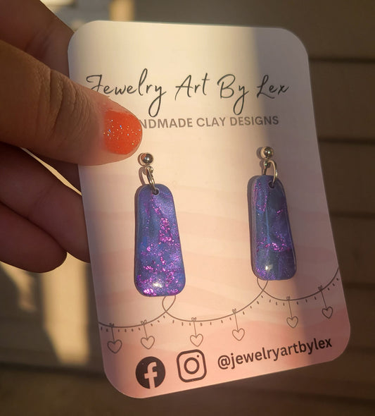 Blurple Marble Dangles