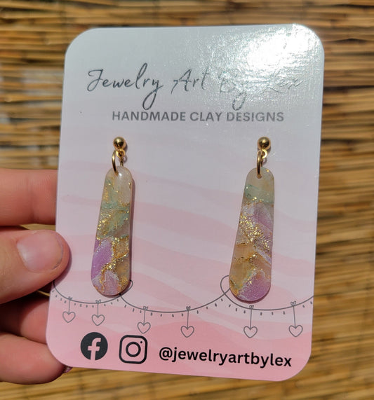 Lilac/Sage Marbled Drops