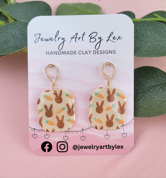 Bunny Patterned Dangles