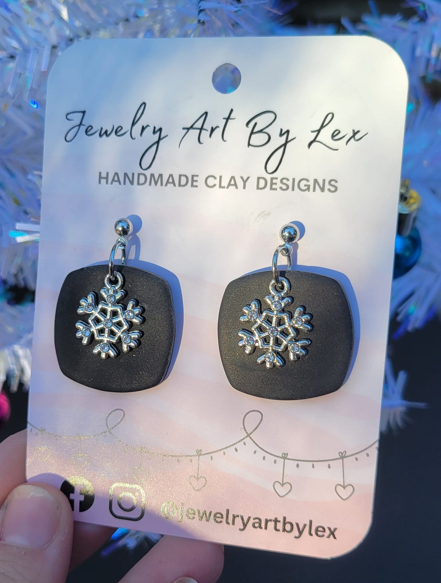 Silver Snowflake Charm Dangles