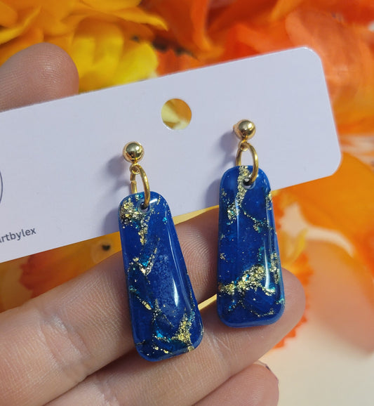 Blue/Gold Marble Drops