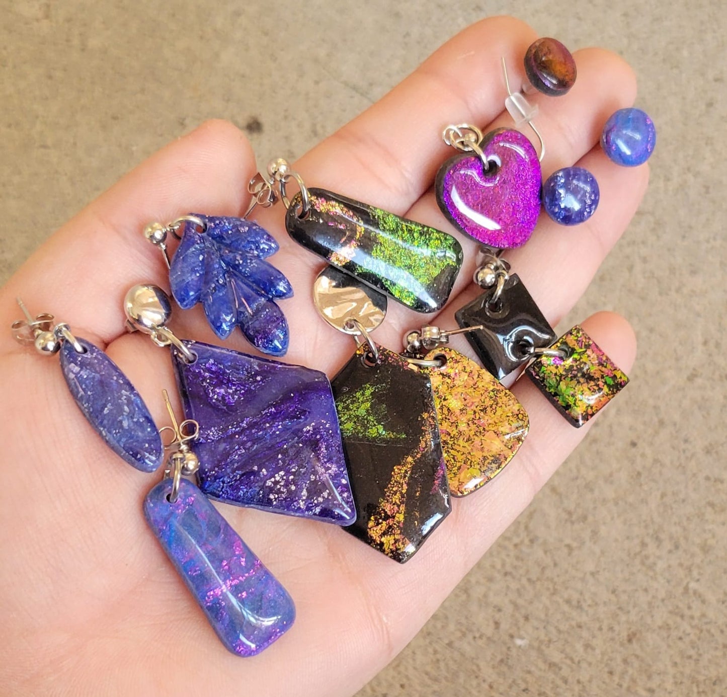 Blurple Marble Dangles