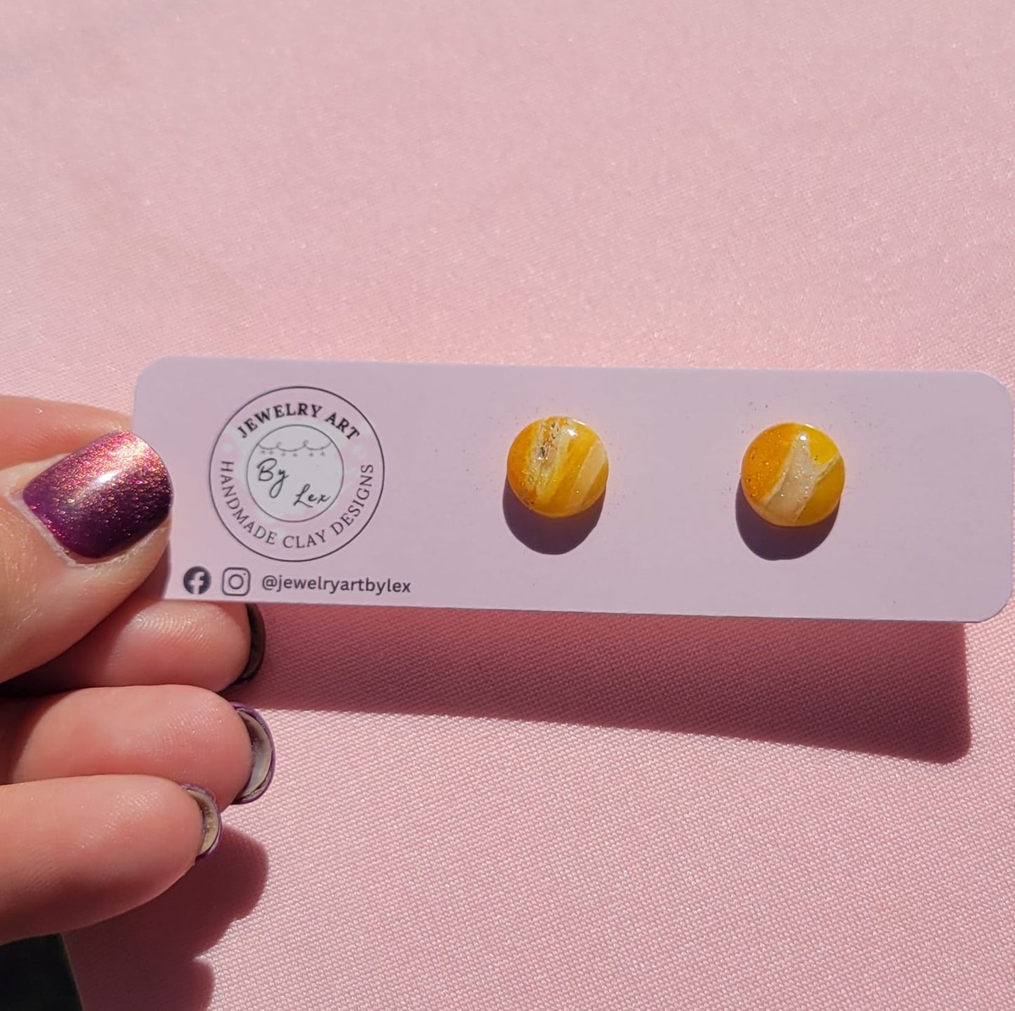 Candy Corn Quartz Studs