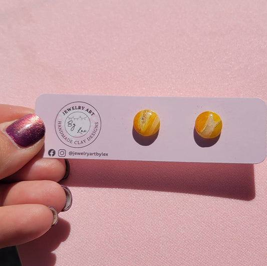 Candy Corn Quartz Studs