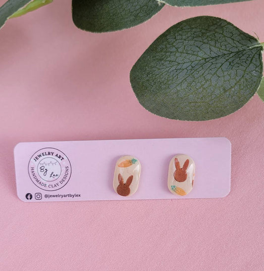 Bunny Patterned Studs
