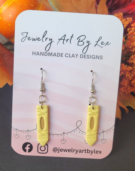 Yellow Crayon Dangles