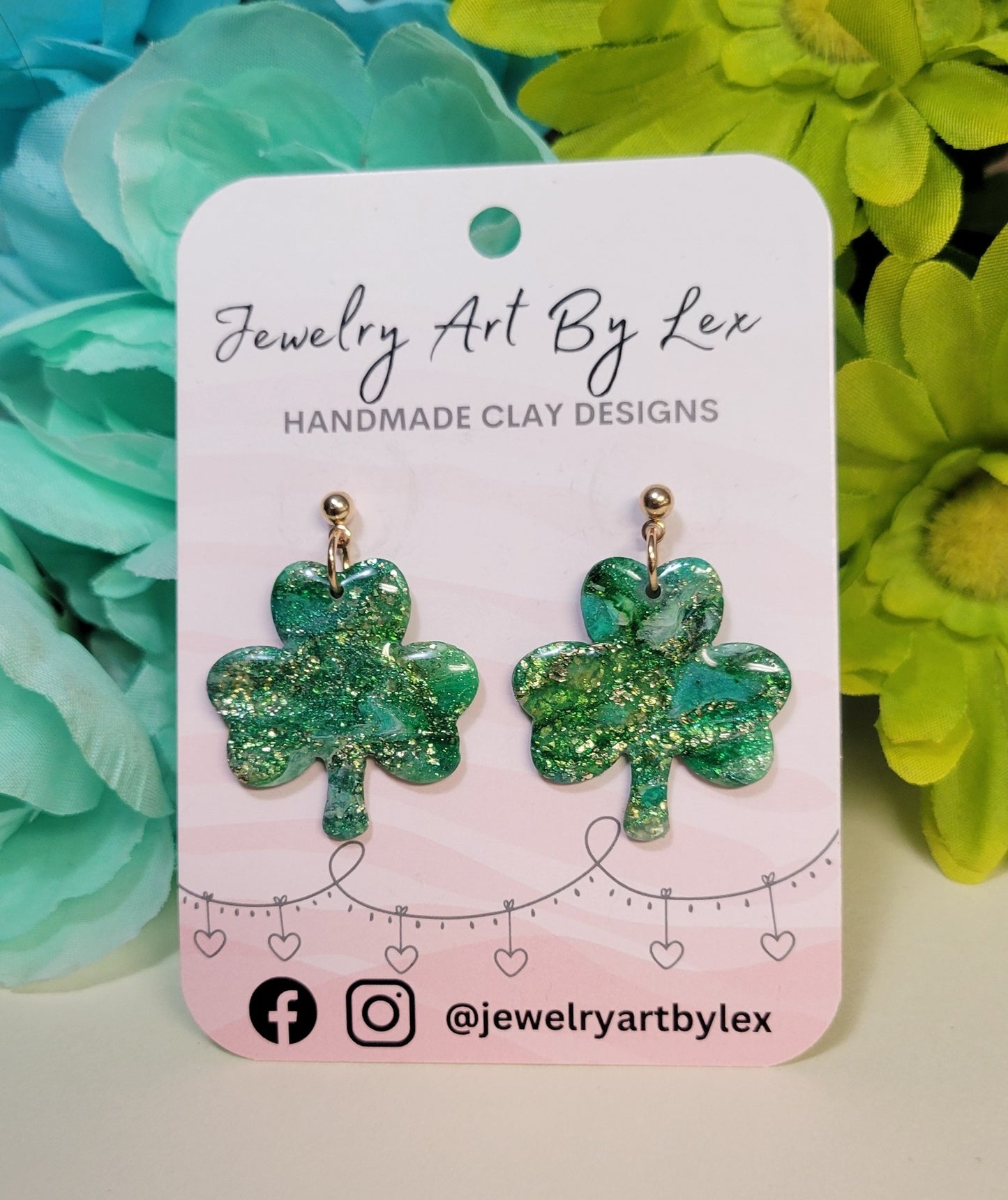 Patrick’s Gold Clover Dangles