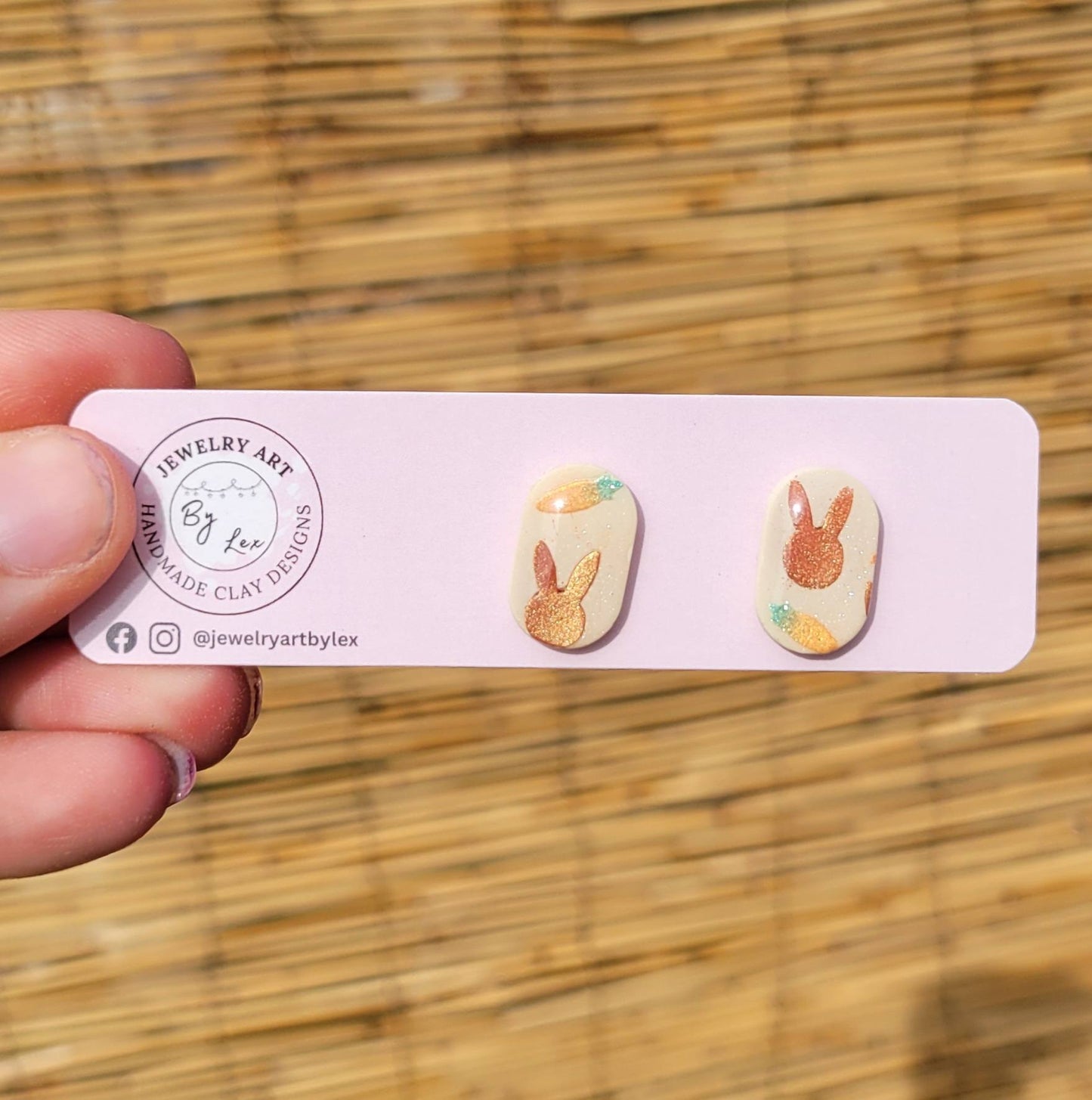 Bunny Patterned Studs