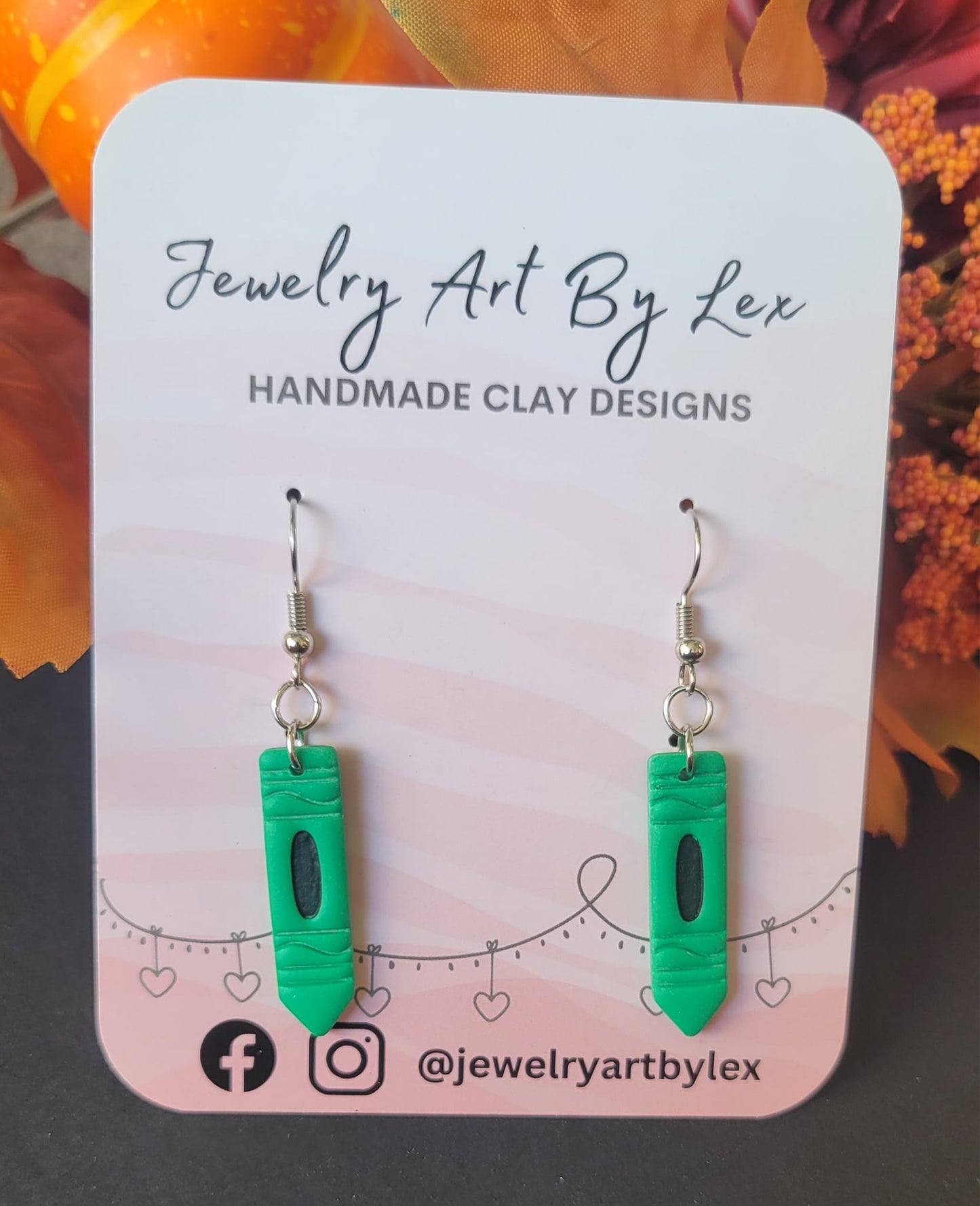 Green Crayon Dangles