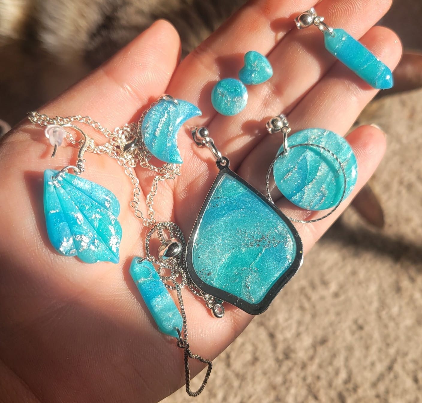 Aquamarine Crystal Drops