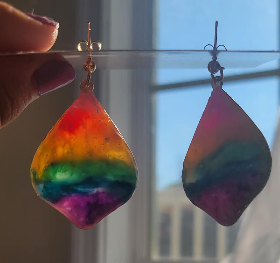 Rainbow Opal Statement Drops