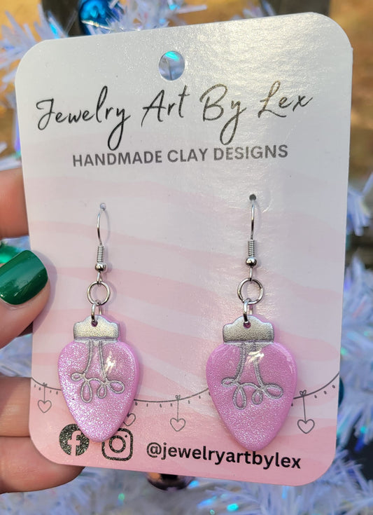 Pink Opal Vintage Bulb Dangles