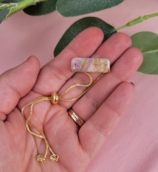 Lilac/Sage Marbled Bracelet
