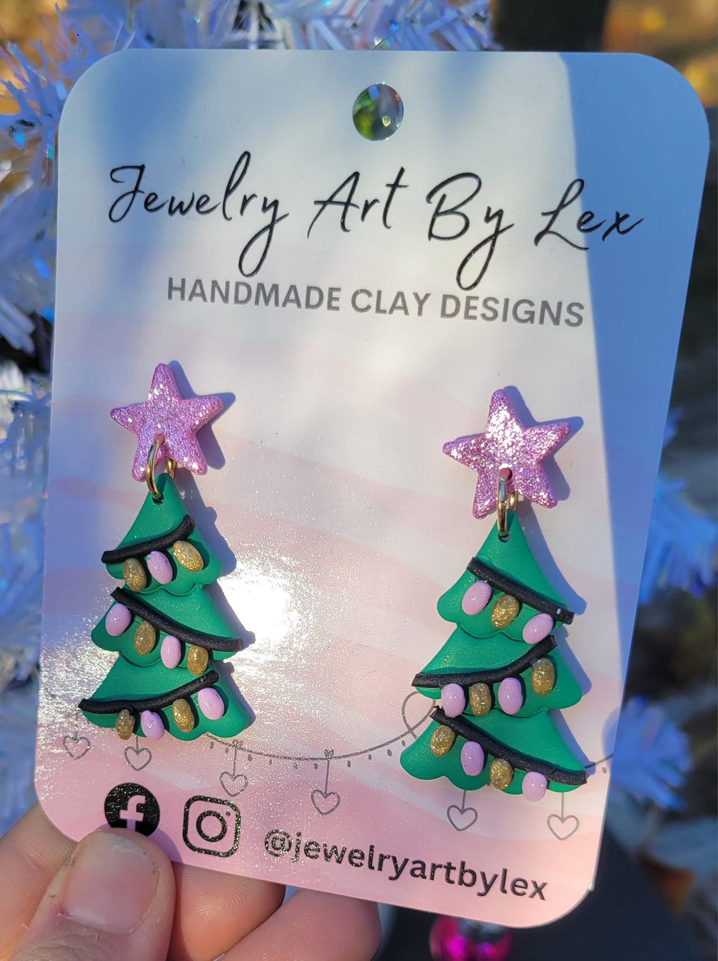 Pink/Gold Tree Dangles